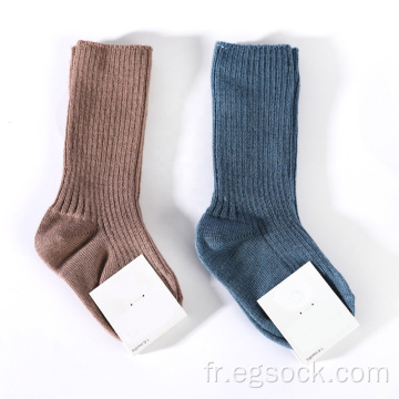 Chaussettes enfants laine bio côte